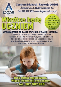 Żuromin - "Wkrótce będę uczniem" - Zajęcia edukacyjne dla dzieci  5-8 lat - tel. 502 587 885 Zapraszamy :)