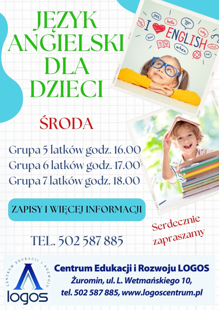 Język angielski dla dzieci - tel. 502 587 885 Zapraszamy :)